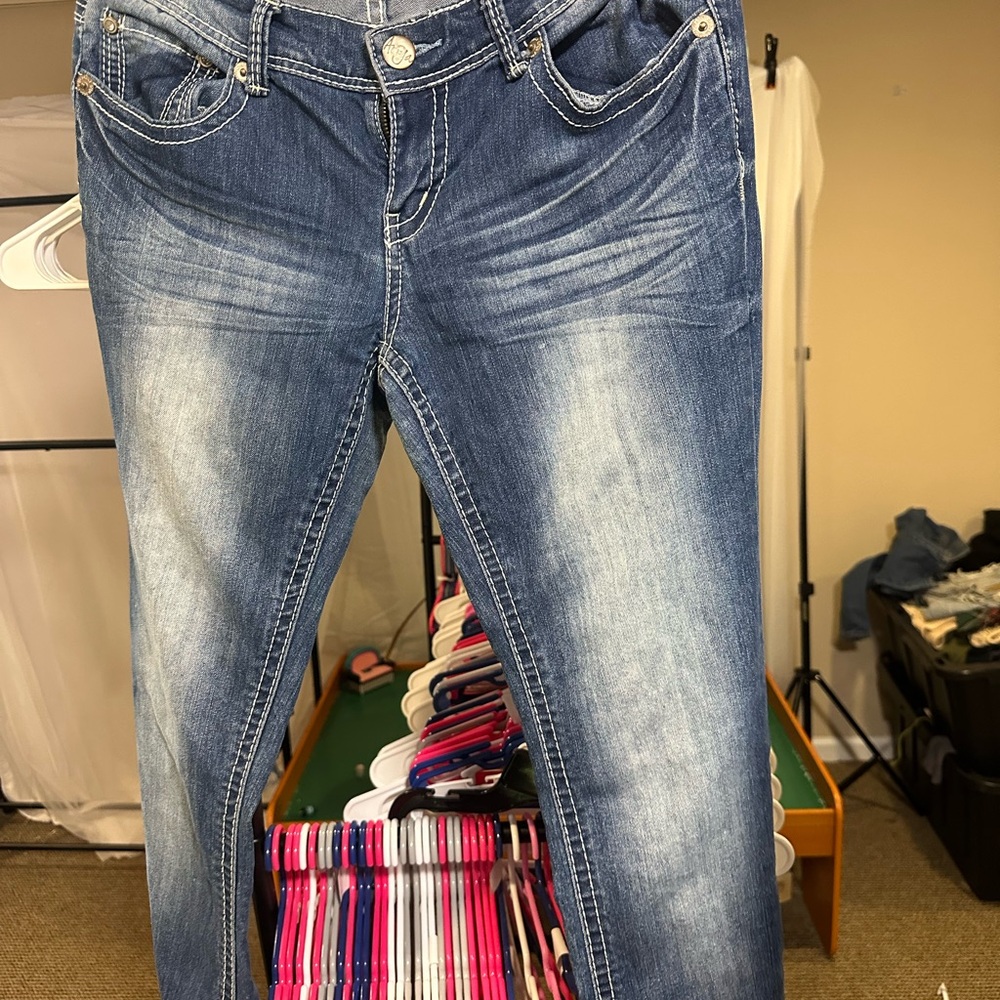 Women’s Skinny Washed Blue Stretch Jeans